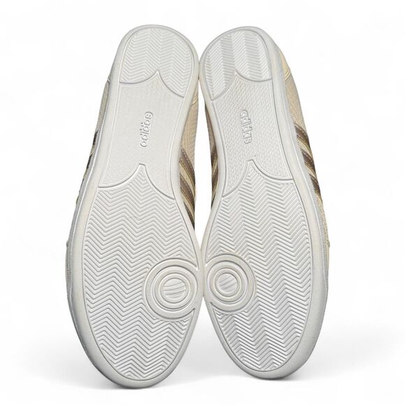 Adidas Women’s Diona 2.0 Beige Mesh Casual Sneakers Size 9 Tan 3-Stripe Shoes - Picture 5 of 7